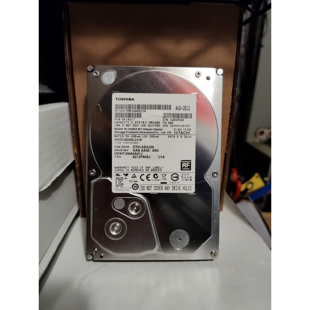Toshiba Hard Drive 2TB Item #011